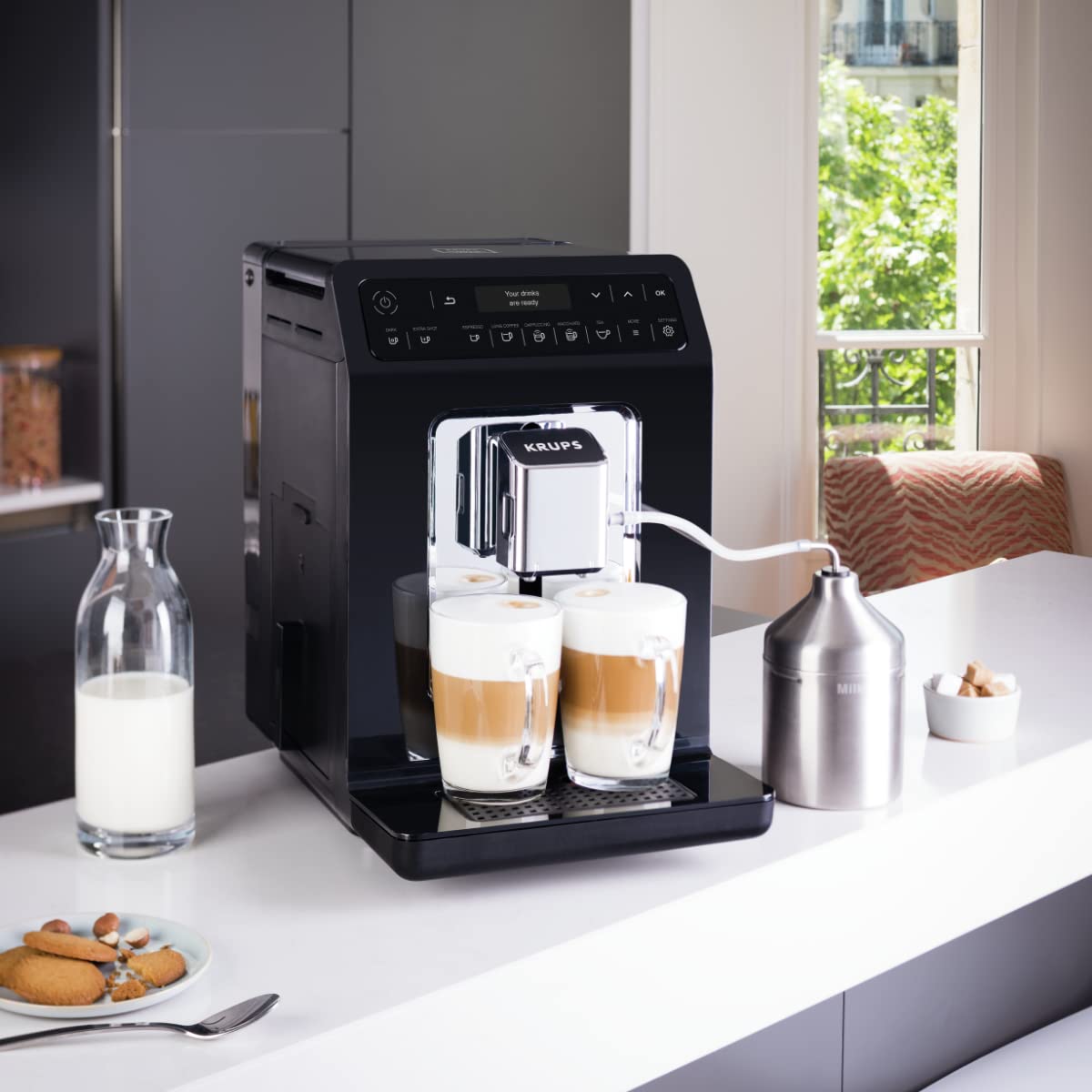 Кавомашина Krups Evidence One Touch Cappuccino Панель управління OLED з сенсорним екраном 2,1 л, фото №6