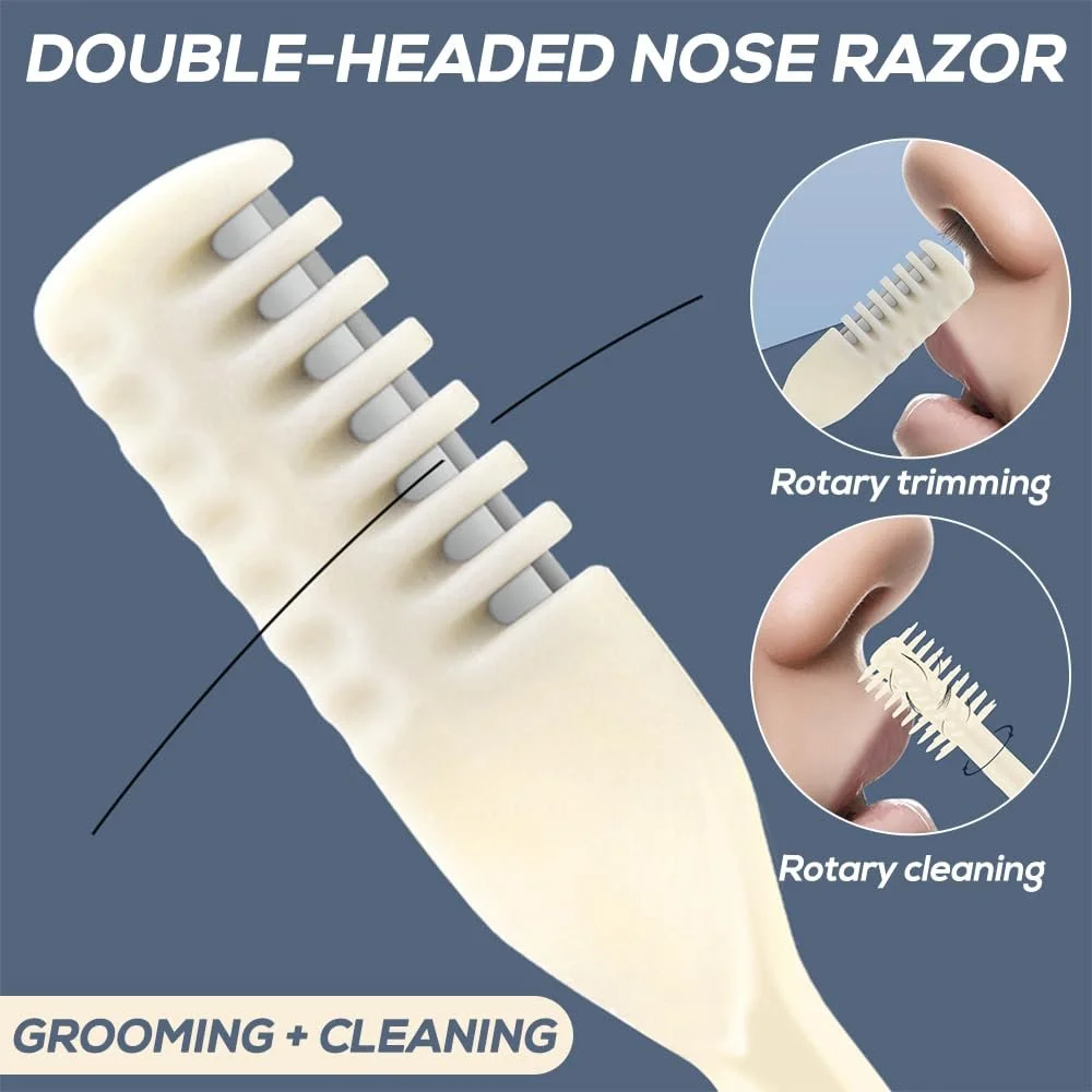 Тример NAVESO Nose Hair 2-in-1 Double Sided Ear Picker No Power Кремово-жовтий, фото №2
