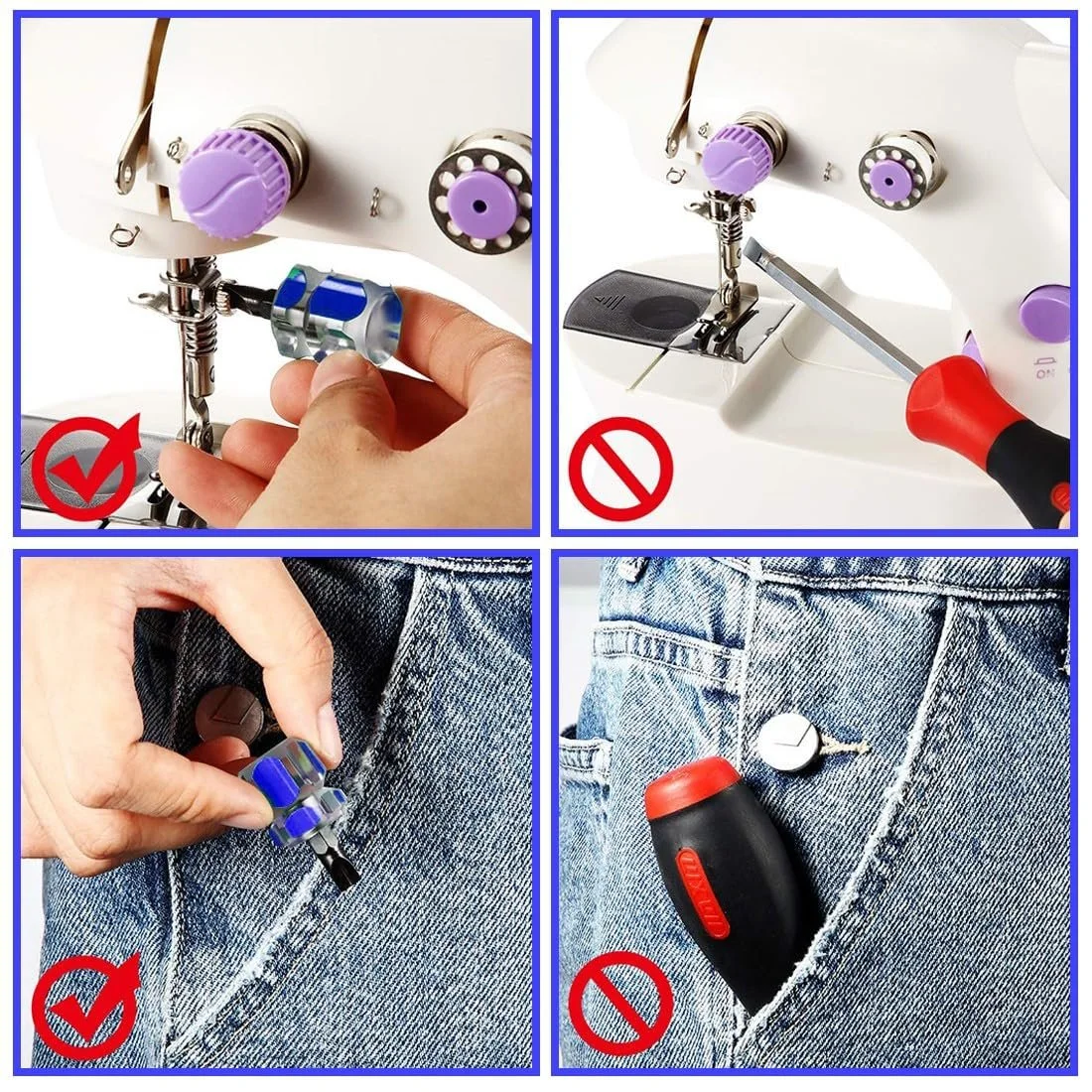 Набір мінівикруток 5 шт. з короткими ручками шліцьові та хрестові, фото №3