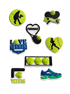 Джибитсы спорт теннис ракетка sport tennis Jibbitz 8 шт аксессуары крокс украшение Dz_151_2 - Фото 1