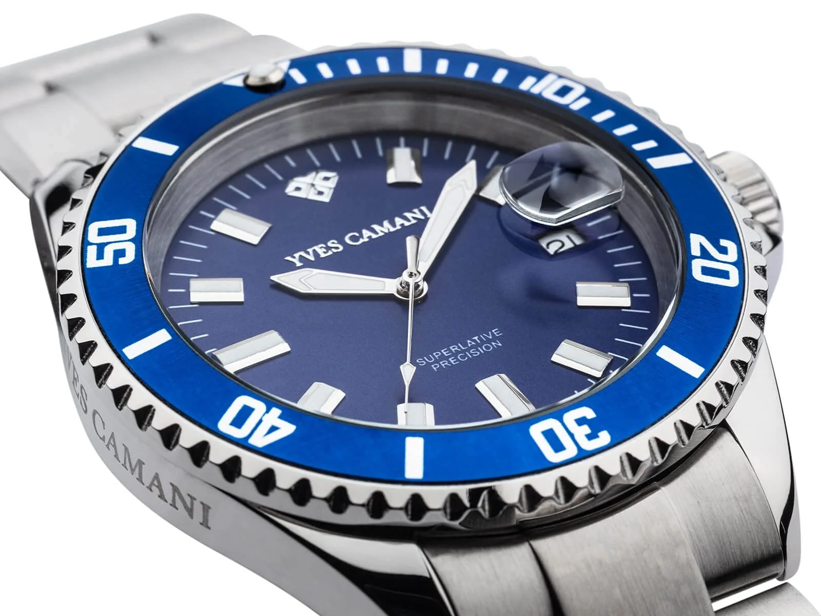 Часы Кварцевые Мужские Yves Camani Anwen YC1065-C Сталь Нержавеющая Синий / Серебряный, серебристый, Браслет, фото №3