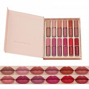 Набор Velvet Liquid Lipstick 12 цветов Matte Lipstick Set Водостойкая Не-липающая, Увлажняющая, Долговечная с Подарочной Коробкой - Фото 1