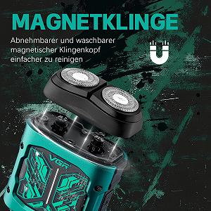 Мини-электробритва мужская VGR 344 Компактная дорожная IPx6 USB Зеленая synthetic.ua - Фото 1