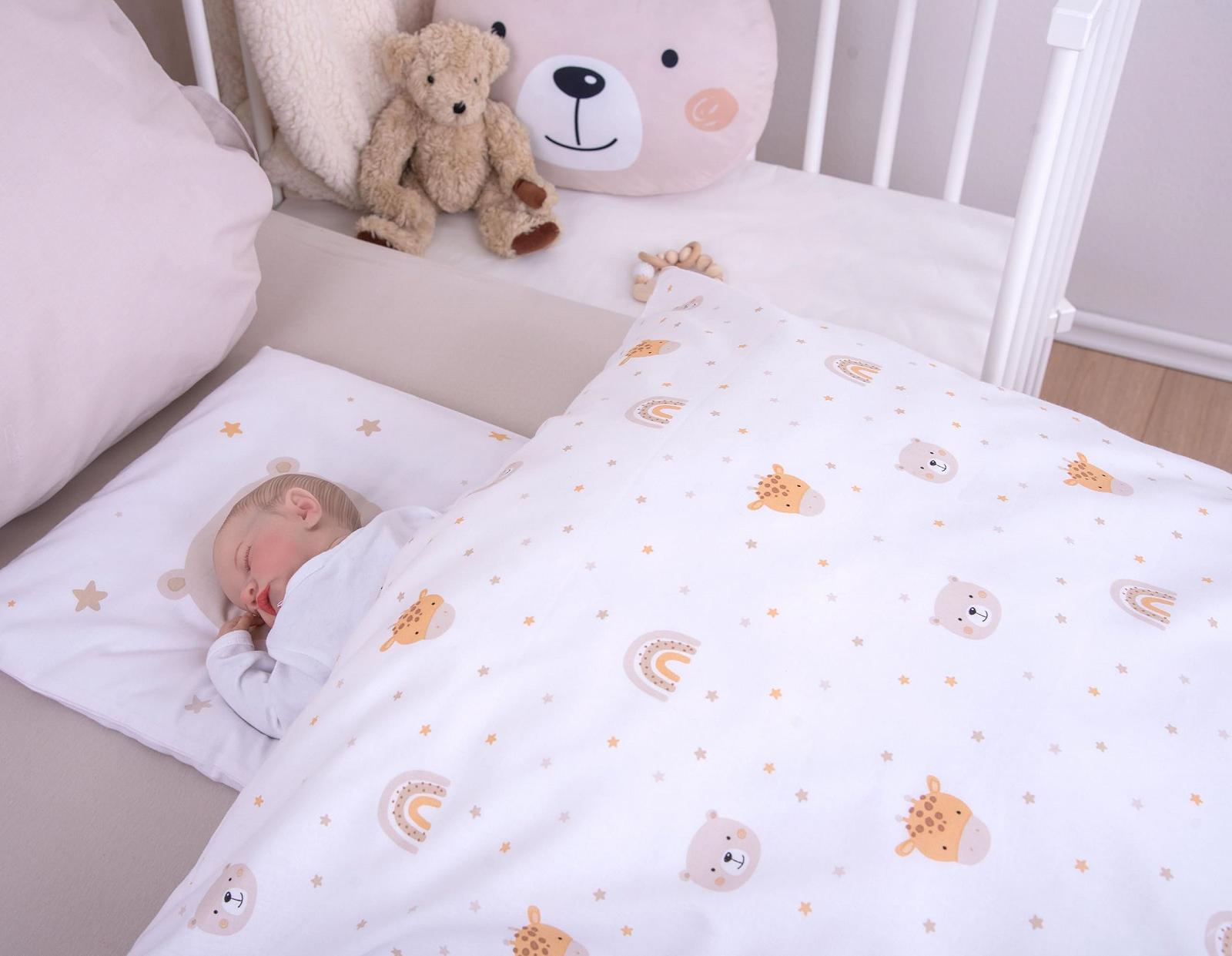 Постільна білизна Herding Babybest Little Friends для дитячого ліжечка, наволочка 35 x 40 см з клапаном, підковдра 80 x 80 см з клапаном, бавовна, білий, фото №5