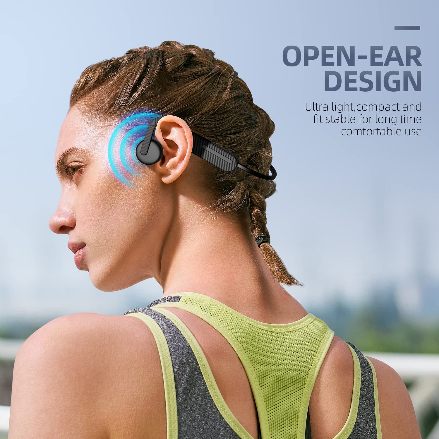 Наушники Yarrie 2024 Upgrade Bone Sound Bluetooth 5.0 Спортивные Беспроводные Водонепроницаемые, фото №2