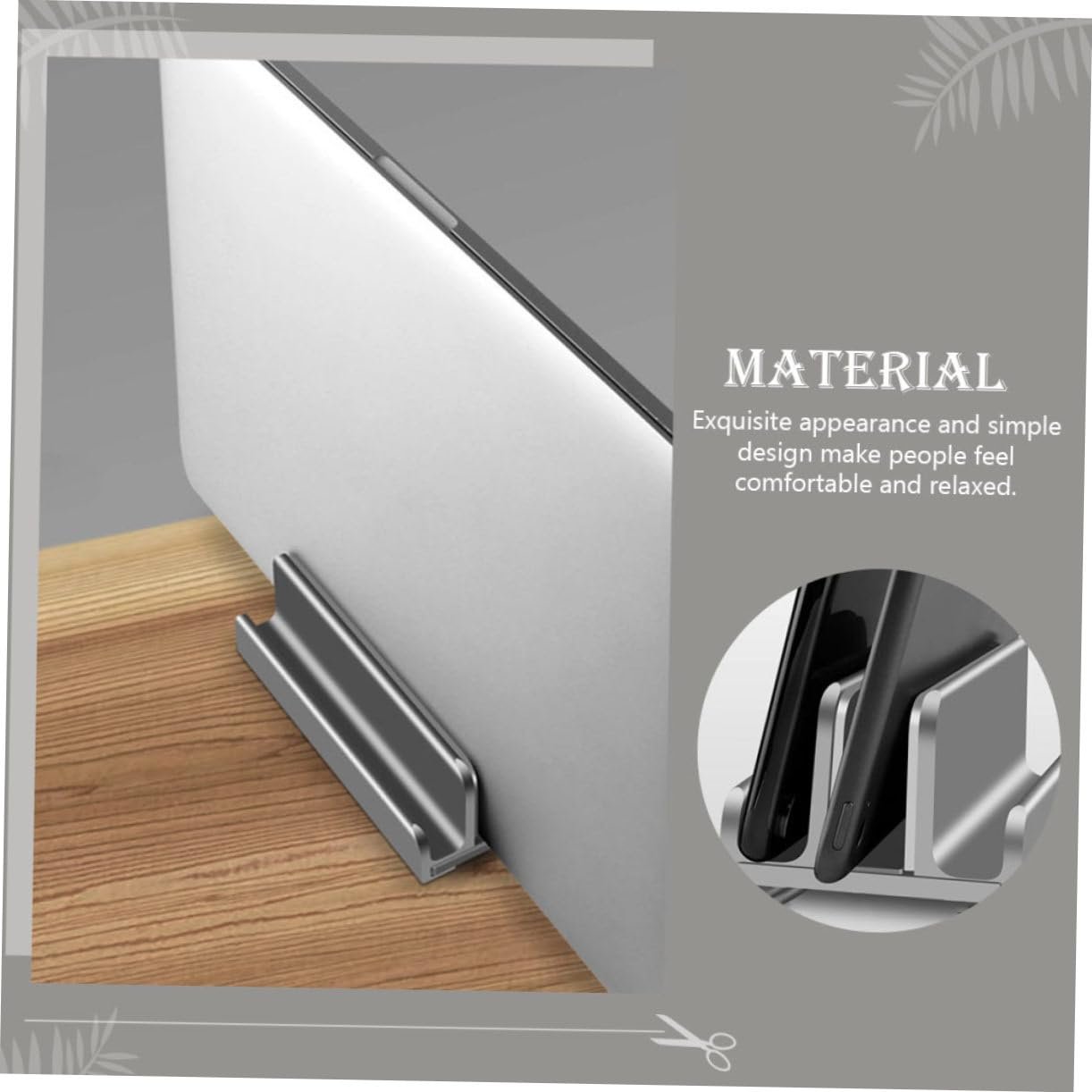 Підставка для ноутбука NUOBESTY регульована вертикальна для дому/офісу, стабільна, компактний органайзер для робочого столу, фото №5