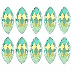 Стрази Кінське око AB кольору, Стрази Блискучі стрази з плоскою задньою частиною, Акрилові аксесуари для DIY прикрас - Фото 1