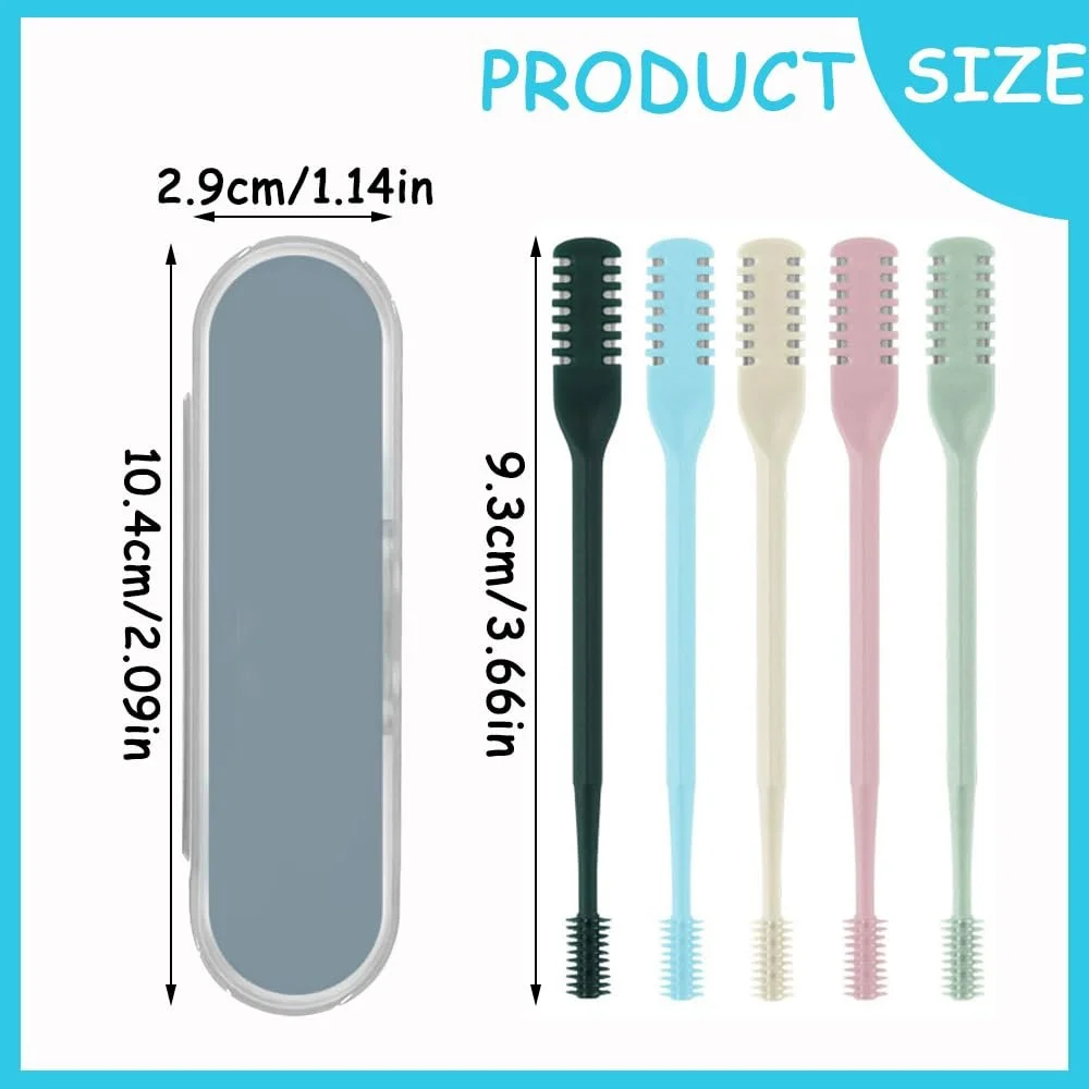 Тример для носа CHmiss 360° Роторний Набір з 5 2-в-1 Ручний Без електрики для жінок та чоловіків з коробкою для зберігання, фото №2