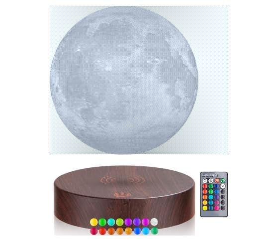Лампа Floating and Floating Moon LED 3D Printed Magnetic Moon Lamp Cool Home and Office Decoration, фото №1