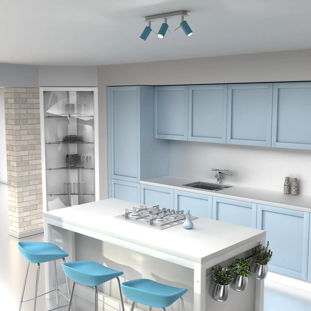 Світильник Eko-Light Milagro Preston 3 x Mini GU10 блакитний/білий, фото №4