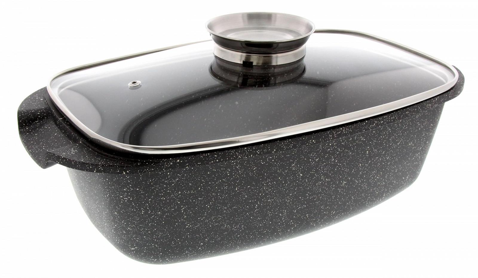 Гусятница Pradel Excellence PCUI001033 алюминиевая с каменным покрытием и крышкой 36.5 x 23 x 6.6 см, фото №1