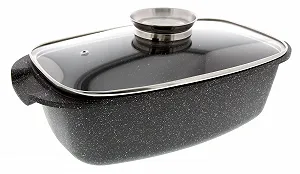 Гусятница Pradel Excellence PCUI001033 алюминиевая с каменным покрытием и крышкой 36.5 x 23 x 6.6 см - Фото 1