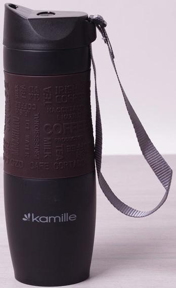 Термокружка Kamille Coffee 480мл з поясом нержавіючої сталі, фото №3
