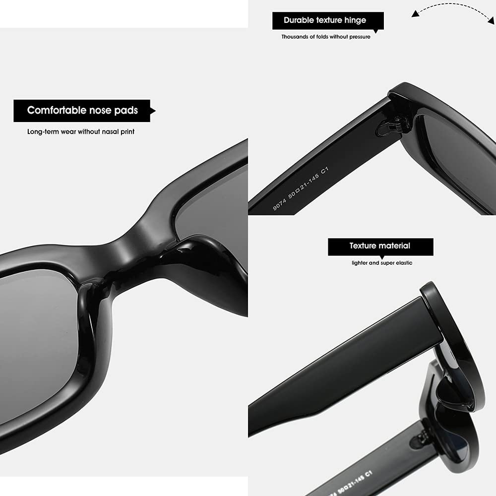 Вінтажні квадратні сонцезахисні окуляри RUNHUIS Retro для жінок і чоловіків, масивні, маленькі, модні, фото №5