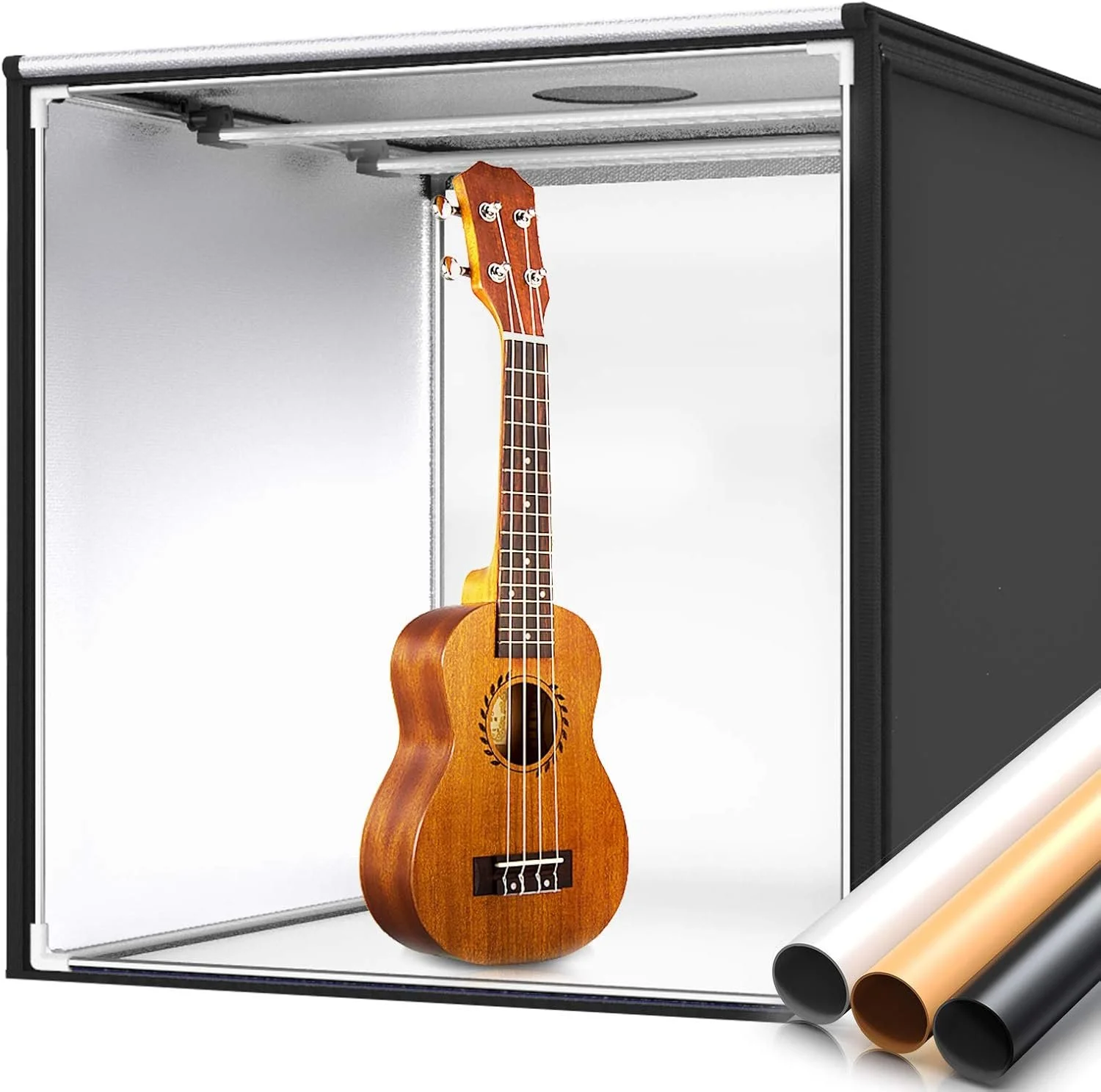 Професійний фотобокс SAMTIAN 80 см / 5500K / CRI 95 / 3 фони / Складний / Чорний, фото №1 Професійний фотобокс SAMTIAN 80 см / 5500K / CRI 95 / 3 фони / Складний / Чорний, фото №1