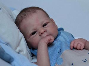 Кукла Anano Silicone Reborn Baby Boy, Новорожденный Малыш Кукла, Реалистичная Кукла, Красные Высыпания, 17 Дюймов Реалистичная Кукла, Открытые Глаза Силиконовая Кукла, Синие Вены для Ролевых Игр synthetic.ua - Фото 1