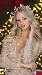 Обруч Рождественский Снежинка synthetic.ua - Фото 1