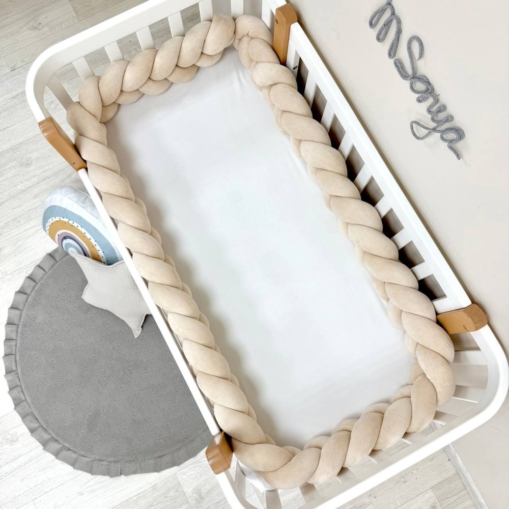 Бортик-коса крем 3,6 м на всі сторони ліжечка, фото №3 Бортик-коса крем 3,6 м на всі сторони ліжечка, фото №3