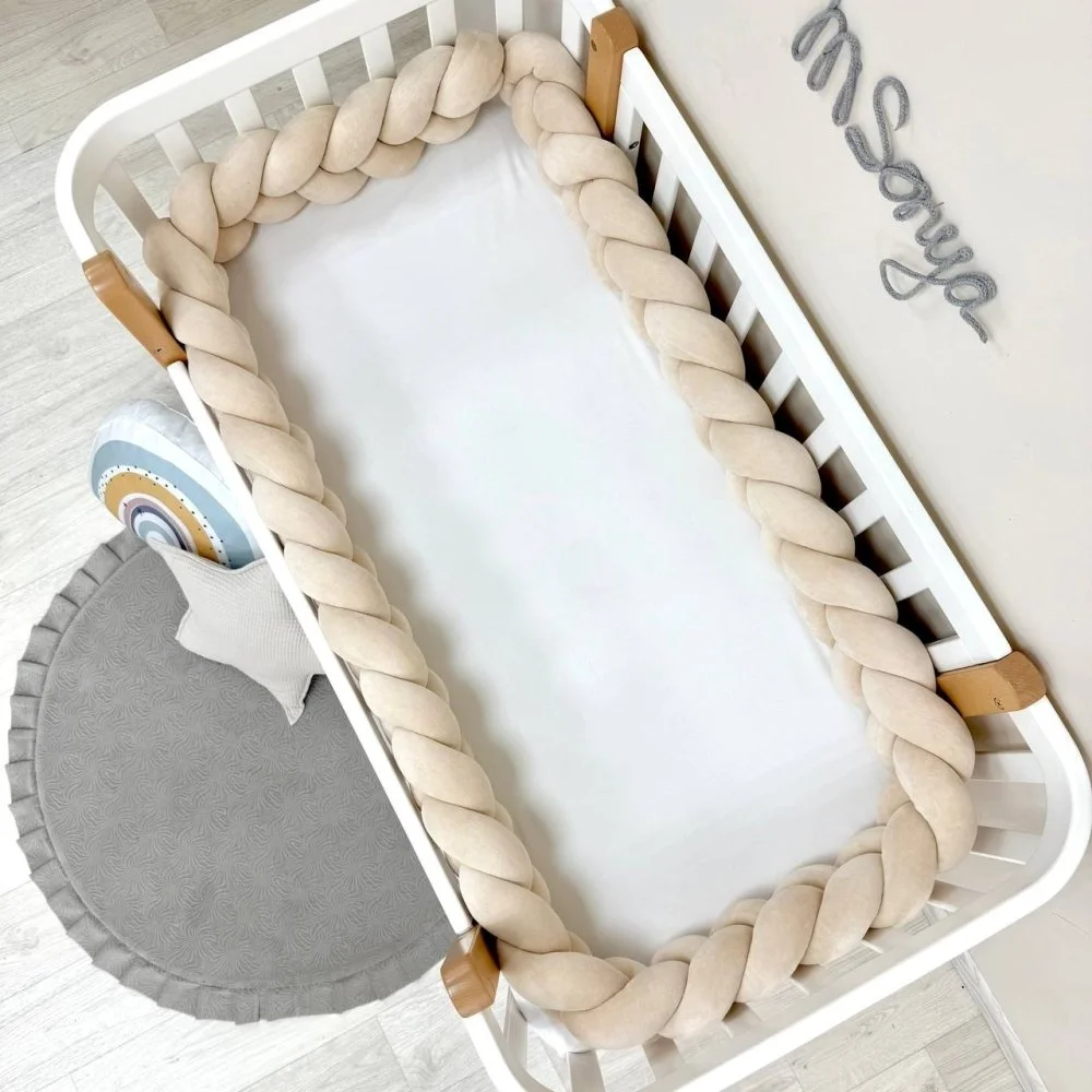 Бортик-коса крем 3,6 м на всі сторони ліжечка, фото №3 Бортик-коса крем 3,6 м на всі сторони ліжечка, фото №3