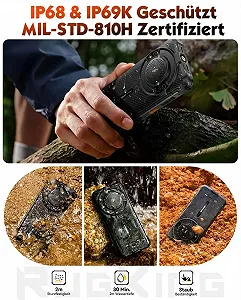 Смартфон Ulefone RugKing Outdoor 16/256GB 9600мАч IP68/IP69K 50МП 128дБ Android 15 synthetic.ua - Фото 1