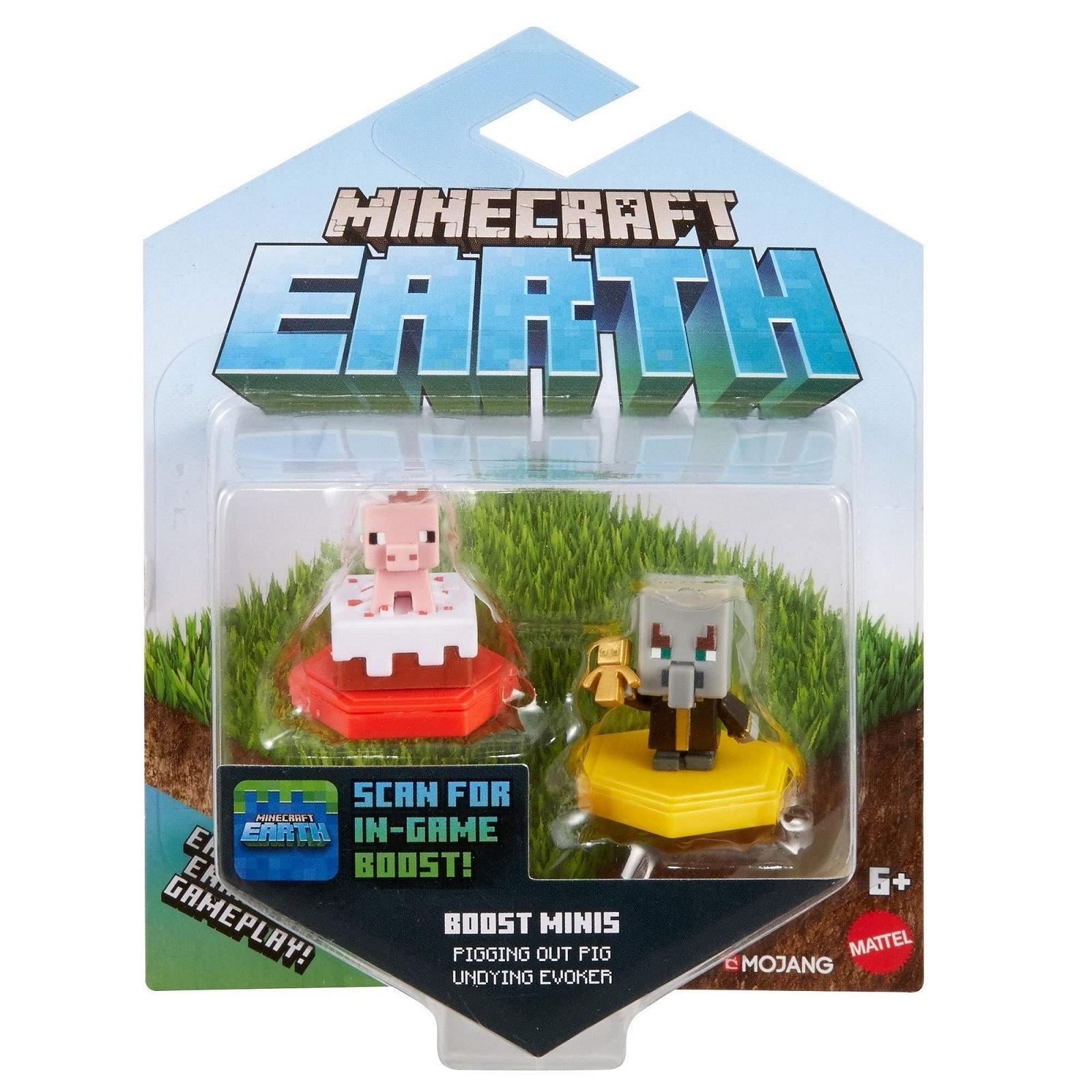 Мініфігурки Mattel Minecraft Earth Boost, набір з 2 штук, 5 см, рожевий / сірий, фото №4