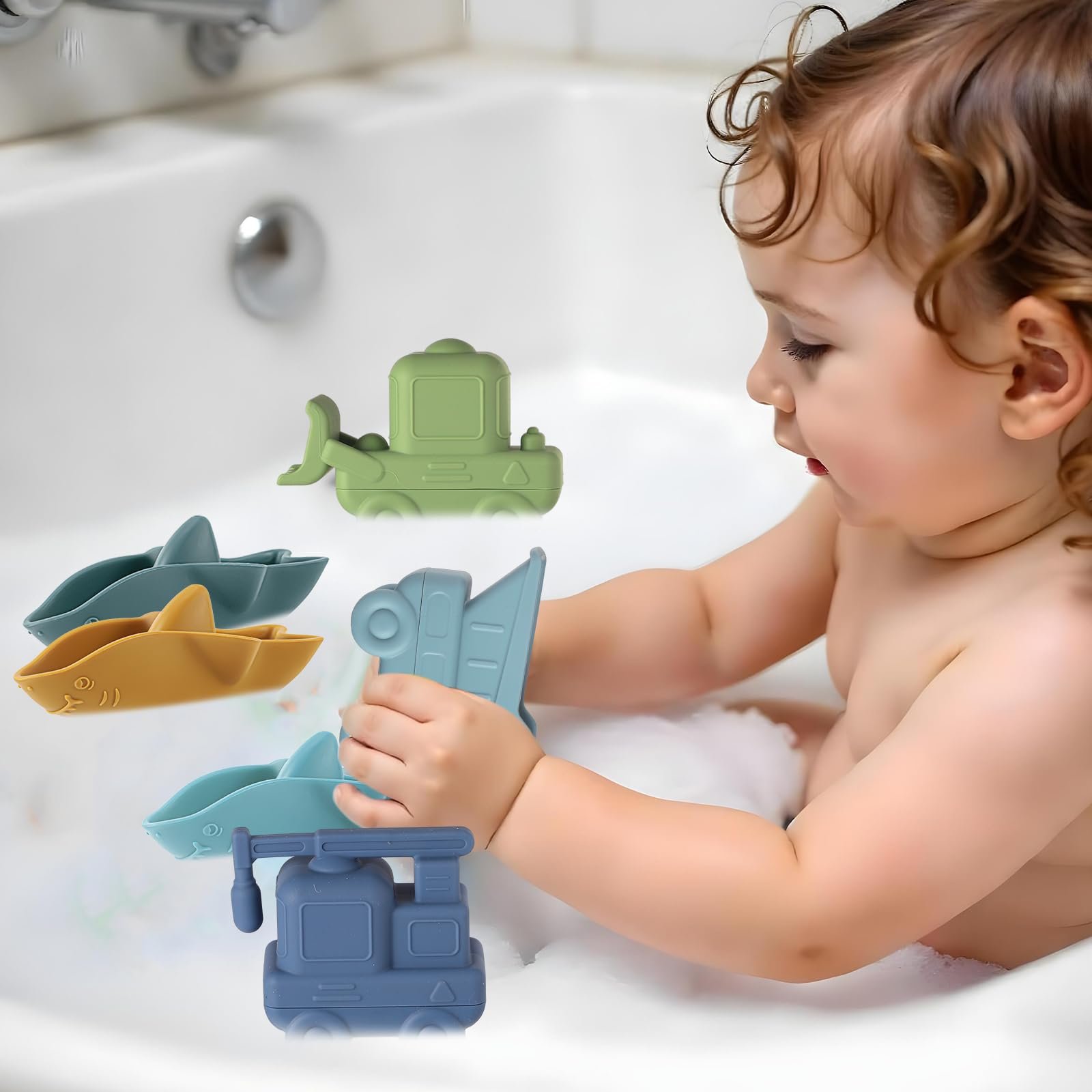 Набір іграшок для ванни 7 шт., Водяна, фото №6