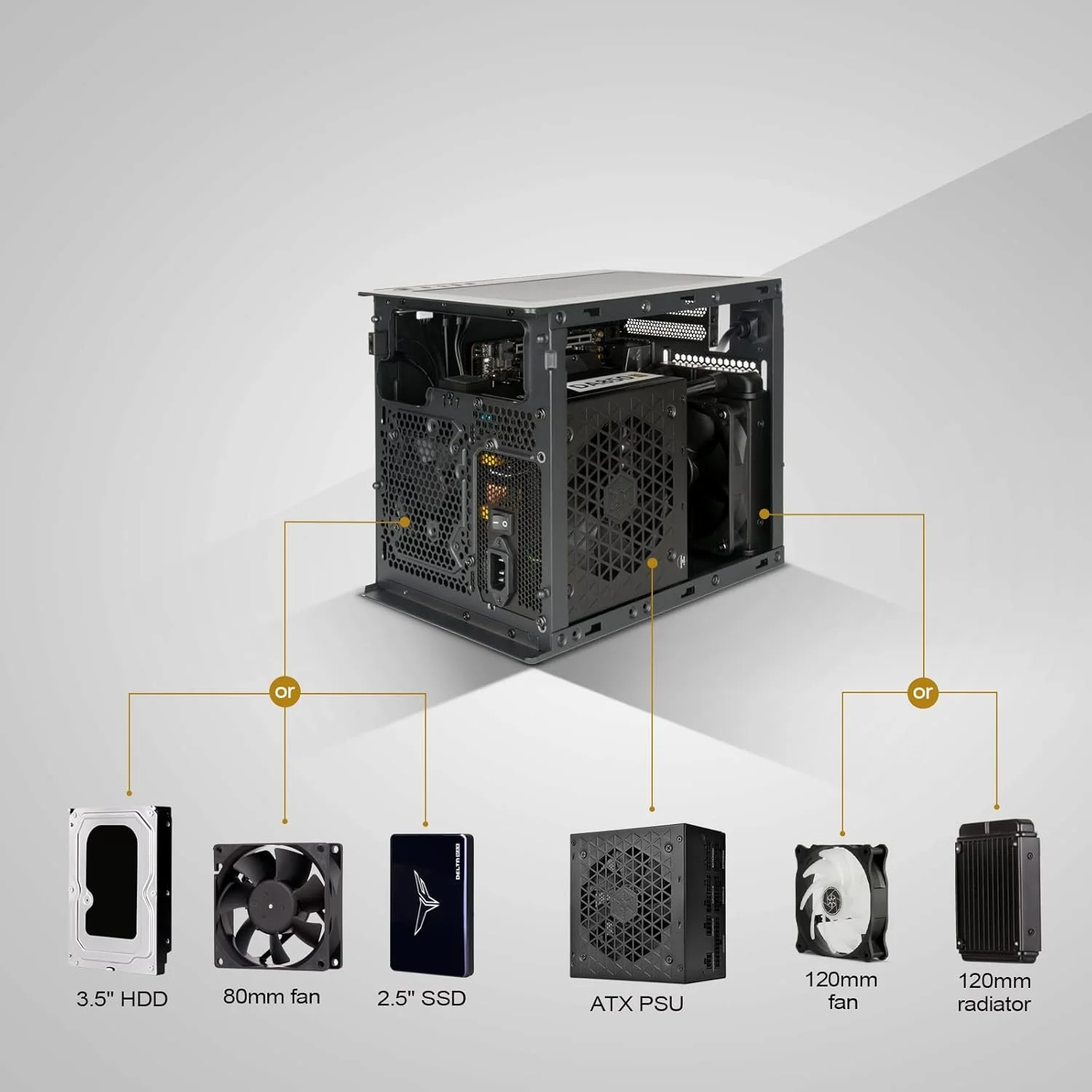 Корпус для ПК SilverStone Technology SUGO 16 Чорний, фото №6