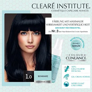 Фарба для волосся Clinuance Delicate Permanent Ammonia Free More Shine Intense Colour 100% Coverage 1.0 Чорний, 3 упаковки synthetic.ua - Фото 1