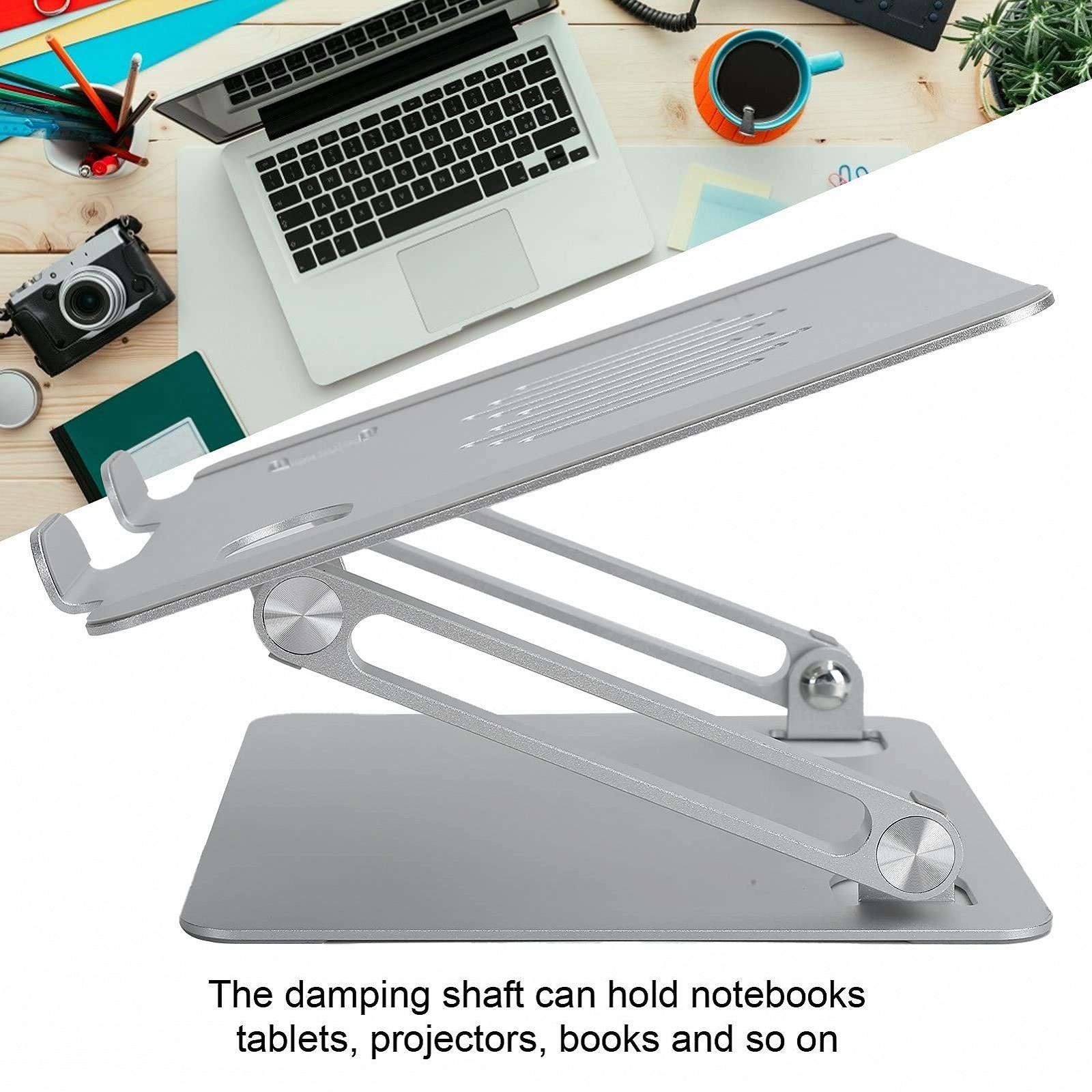 Подставка для ноутбука складная портативная алюминиевый сплав серебристая Легкая складная подставка для ноутбуков 11-15,6 дюймов, фото №2