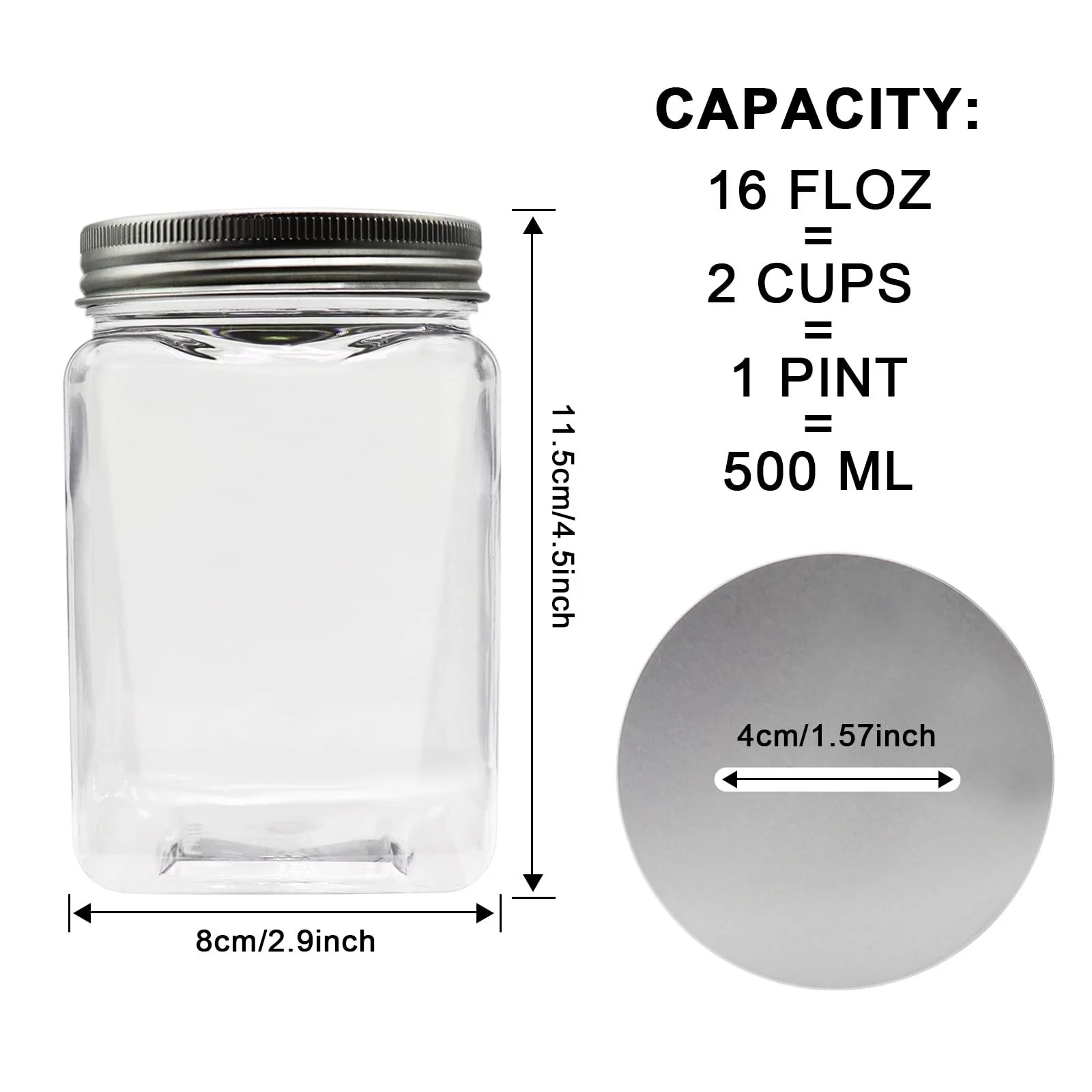 Скарбнички 4 шт. пластикові прозорі, фото №2