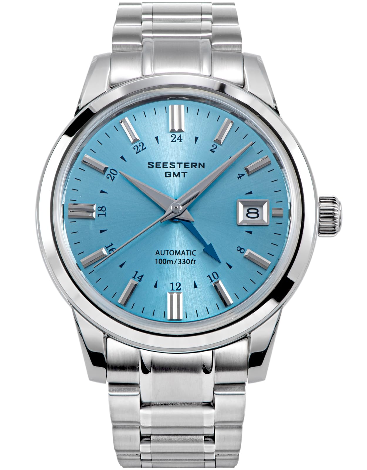 Чоловічий годинник Starfish GMT Механічний Seagull 1963 Срібло Браслет, фото №1