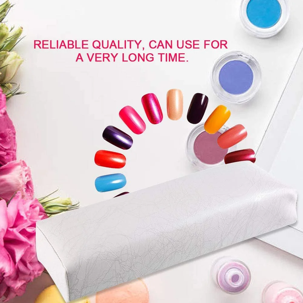 Подушка для манікюру Смугаста Шкіра М'яка Губка Білий, фото №2