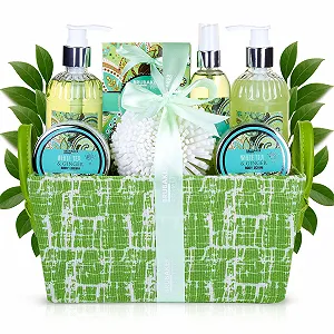 Набір для ванни BRUBAKER Cosmetics "White Tea & Ginger" з 8 предметів у кошику - Фото 1