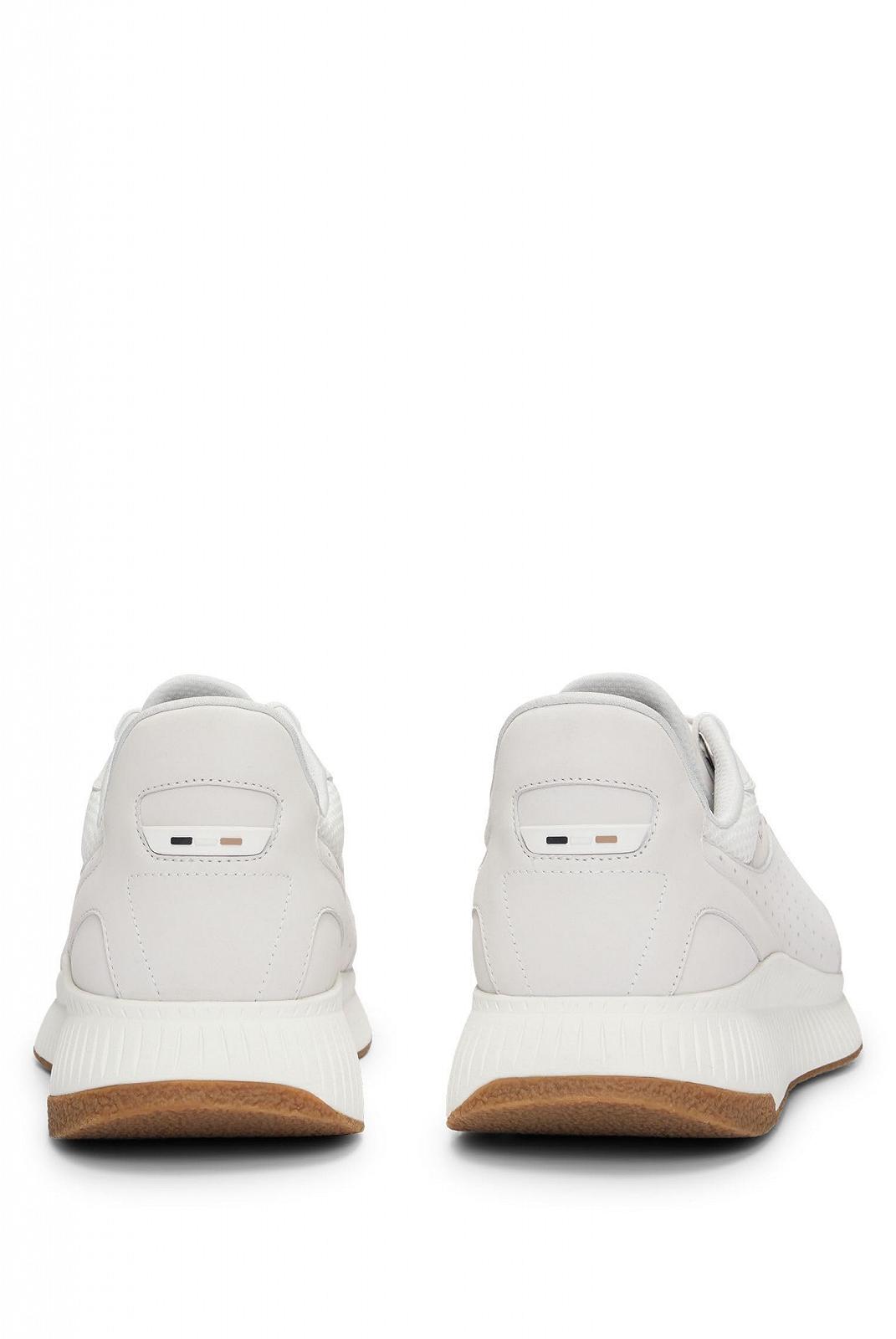 Чоловічі Кросівки BOSS Runn TTNM EVO Шкіряні з Шнурівкою та Сітчастими Деталями, фото №5