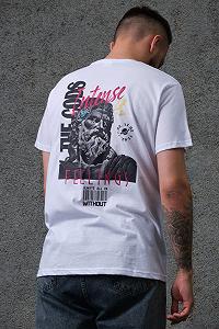 Оверсайз футболка з принтом Without feelings white - Фото 1