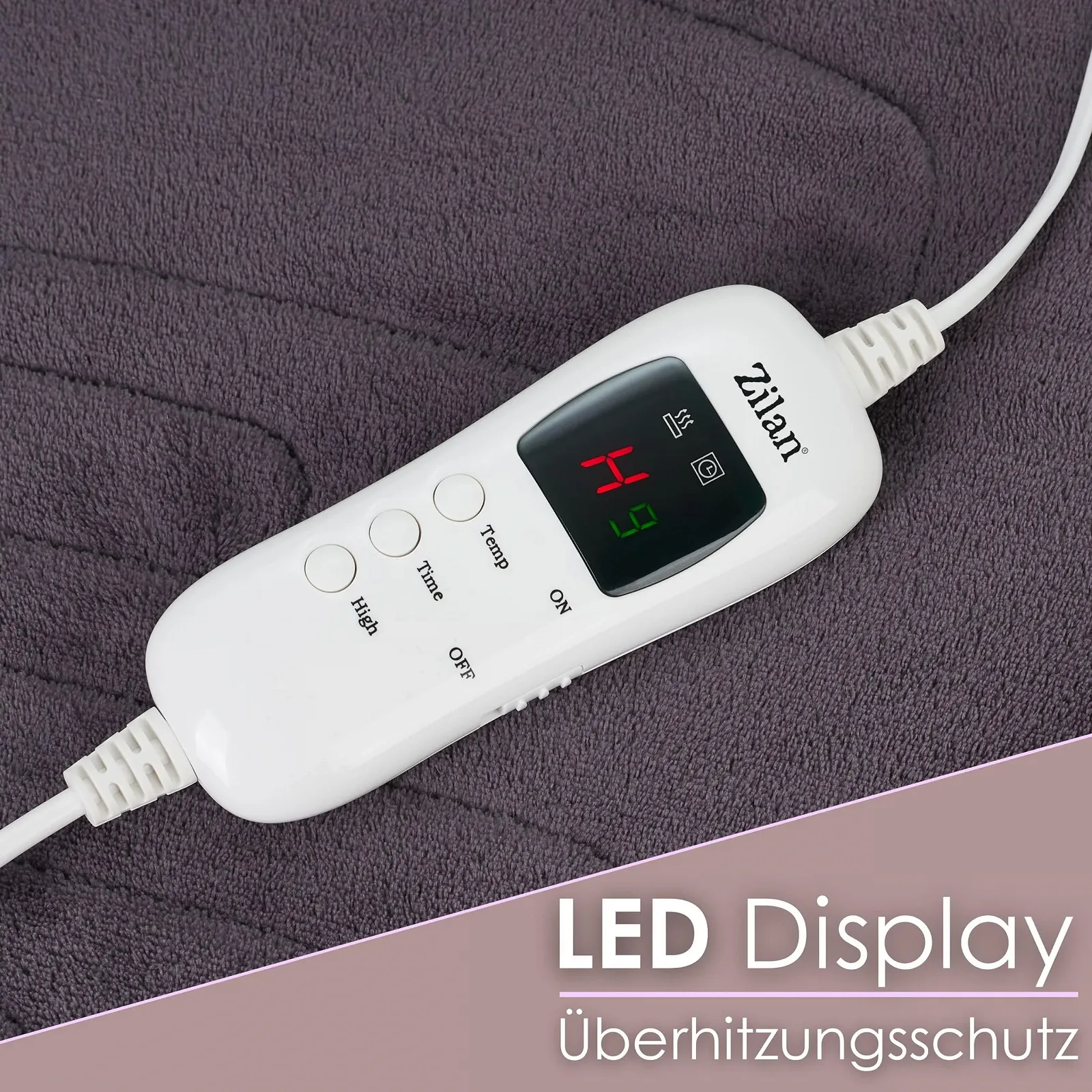 Электрическое одеяло XXL 180 x 160 см, 9 уровней температуры, фото №3