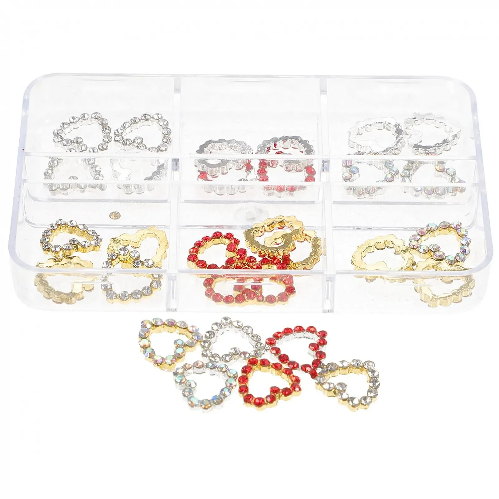 Украшения для ногтей Сердце KALLORY 3D Блестящие стразы Металл Любовь Сердце Кристалл 30 штук, фото №1 Украшения для ногтей Сердце KALLORY 3D Блестящие стразы Металл Любовь Сердце Кристалл 30 штук, фото №1