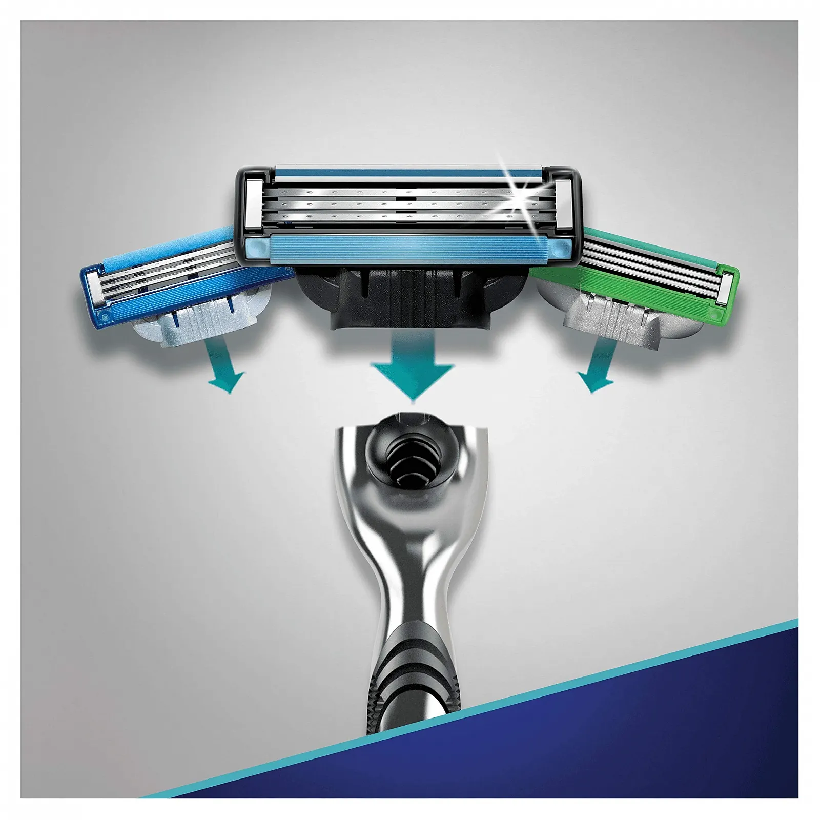 Бритва Gillette Mach3 Steel Blades 1 кассета Men, фото №4