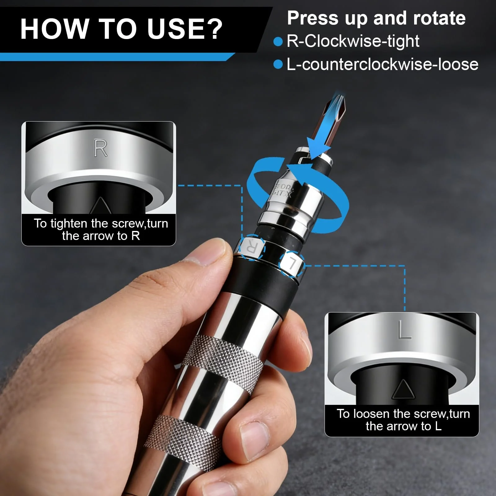 Набір ударних викруток 1/2 дюйма 12 шт., фото №4