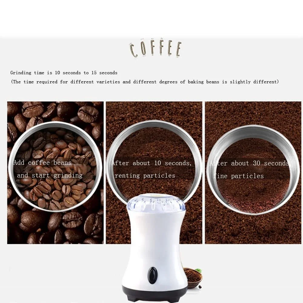 Электрическая кофемолка портативная, Mini Spices Herb Mill, для орехов трав бобов перца, черная, фото №2