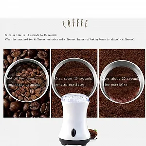 Электрическая кофемолка портативная, Mini Spices Herb Mill, для орехов трав бобов перца, черная synthetic.ua - Фото 1