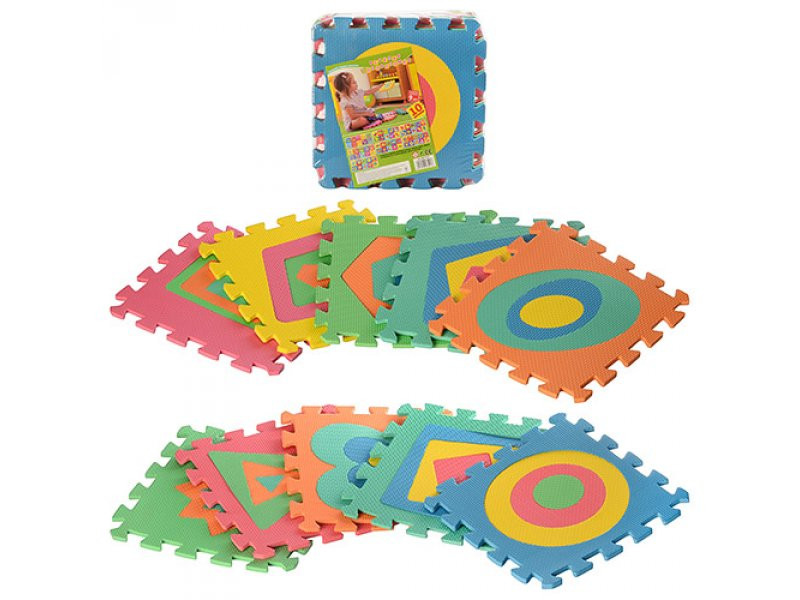 Детский развивающий игровой коврик мозаика Фигуры Metr M 2737, фото №1