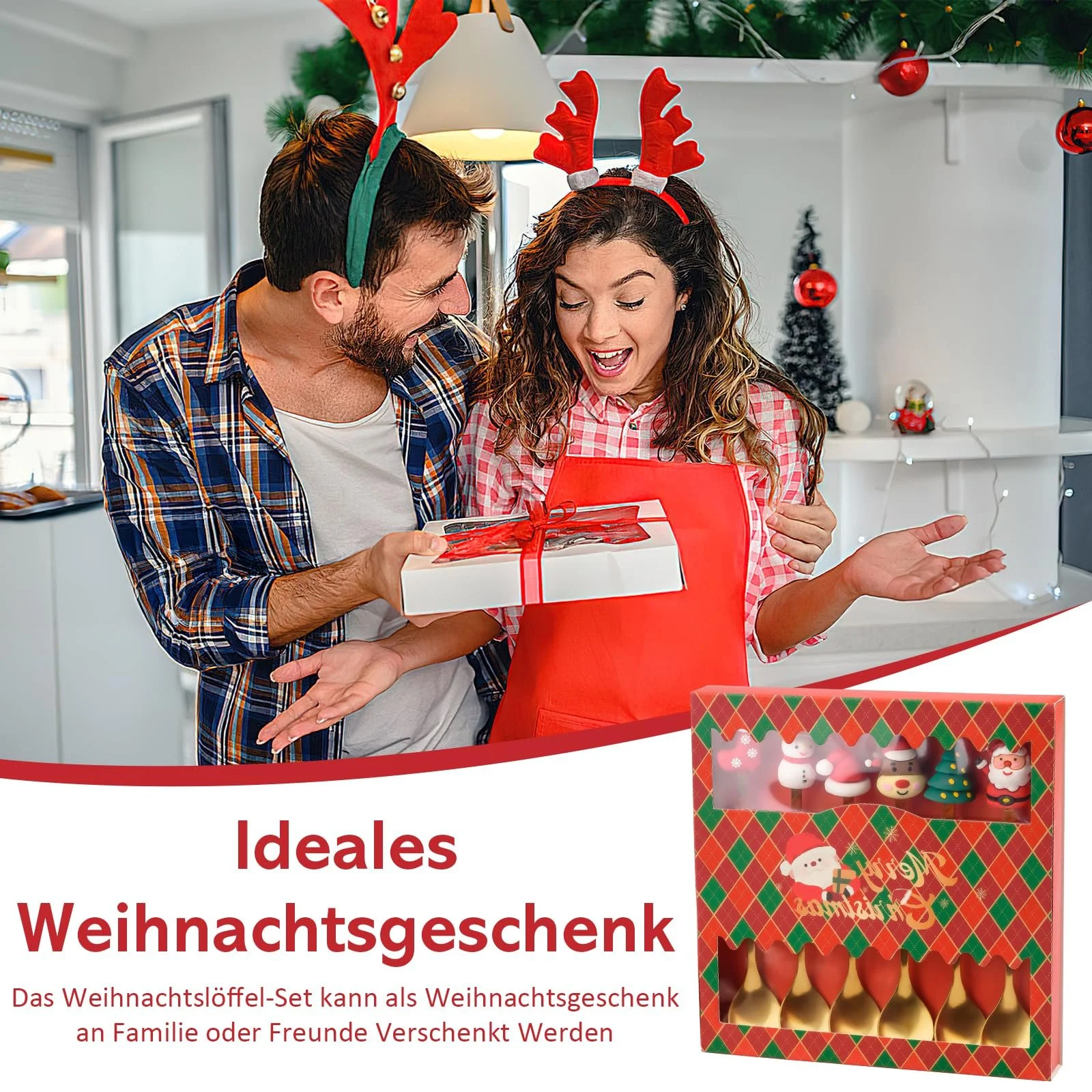 Набір Різдвяних Ложок, 6 штук, фото №7