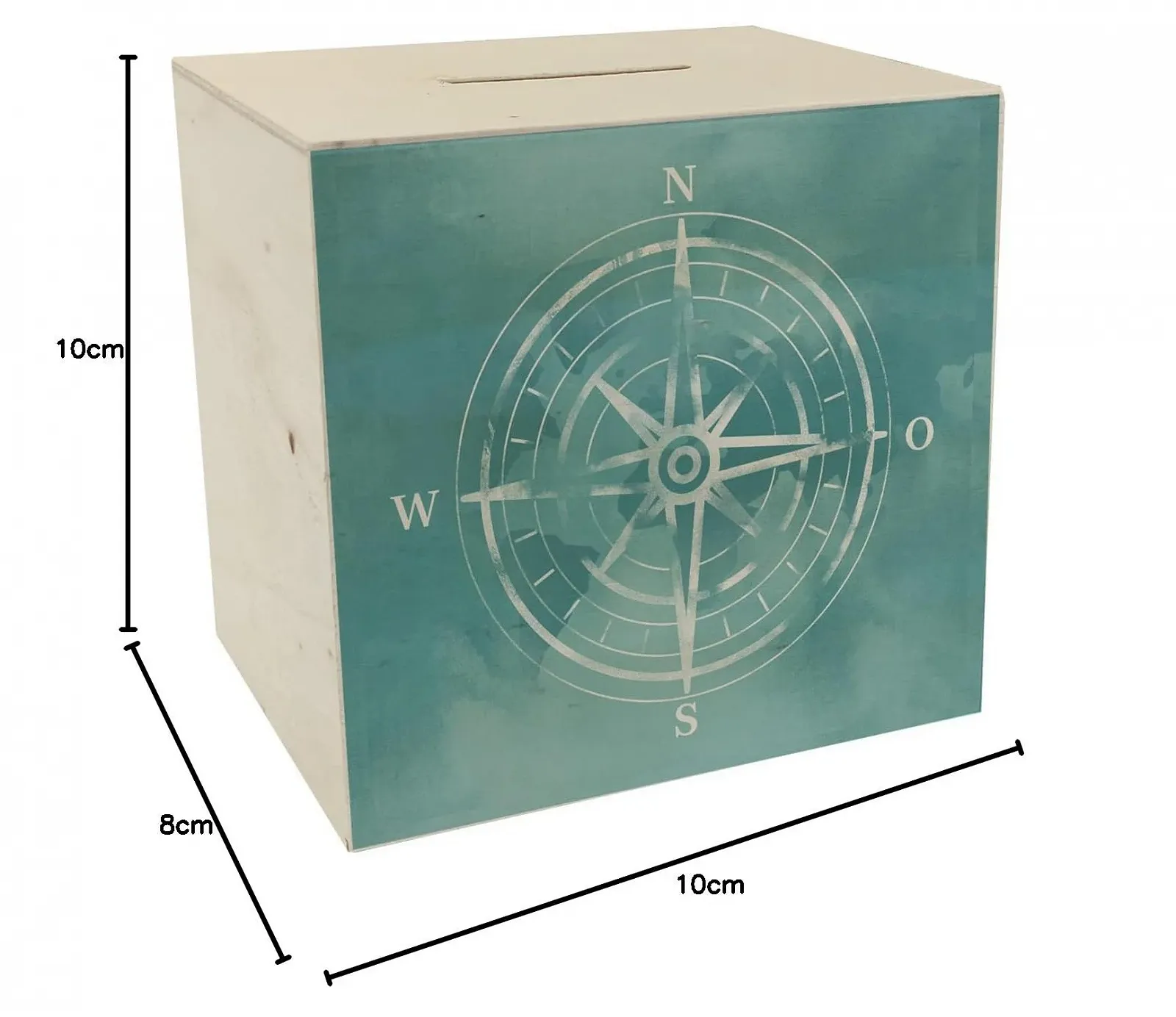 Скарбничка дерев'яна Compass Wooden Money Box зі сторонами світу, фото №9