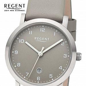 Женские часы REGENT Flat Титан 30 мм 5 ATM Кварцевый Аналоговый Серо-коричневый synthetic.ua - Фото 1