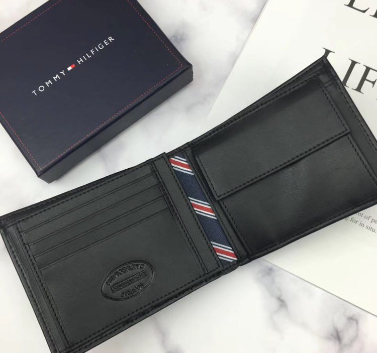 Чоловічий гаманець шкіряний чорний Tommy Hilfiger, фото №3