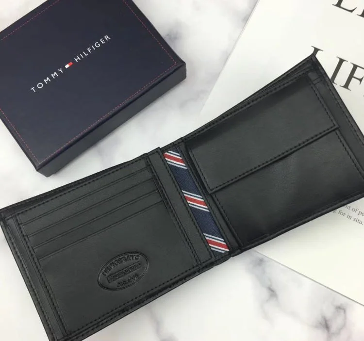 Чоловічий гаманець шкіряний чорний Tommy Hilfiger, фото №3