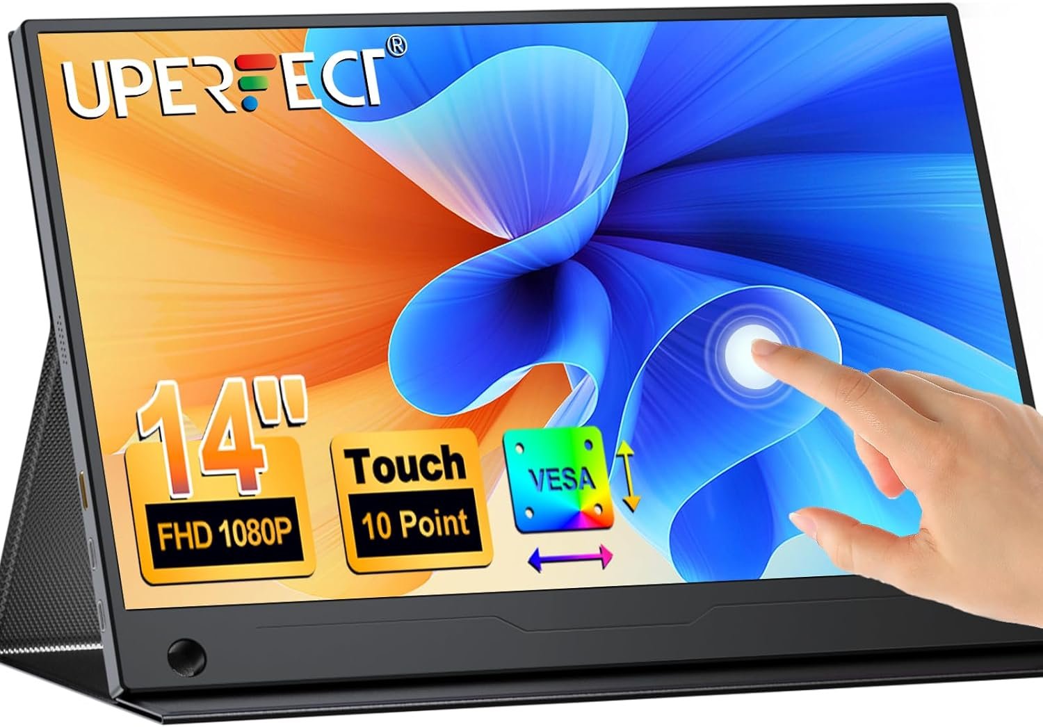 Монітор портативний сенсорний 14" UPERFECT Full HD IPS 60 Гц, фото №1
