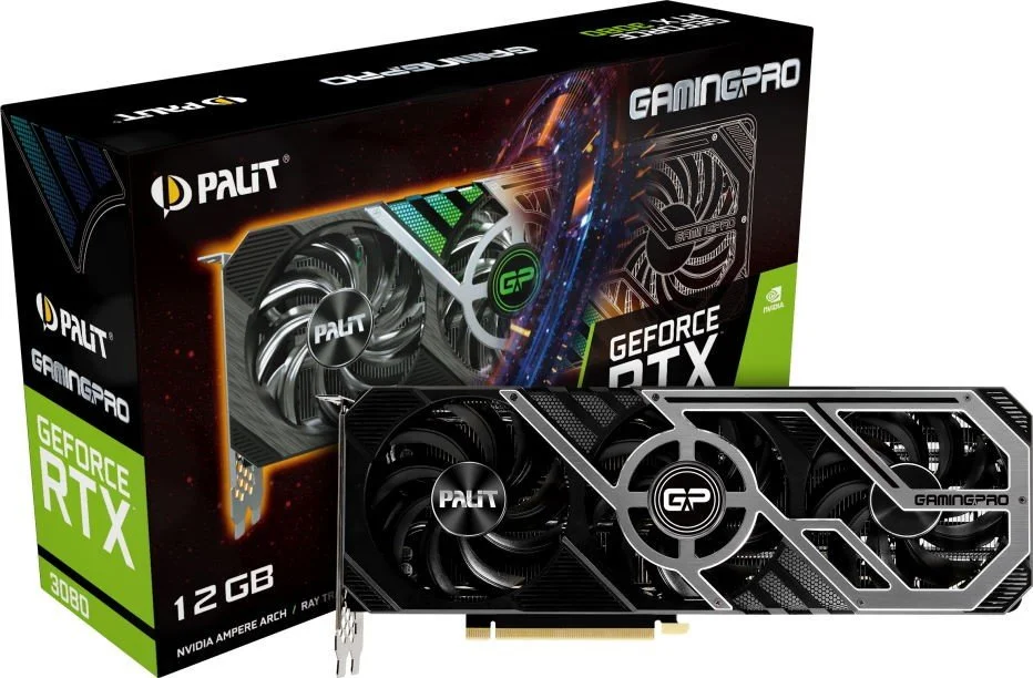 Відеокарта Palit GeForce RTX 3080 GamingPro 12GB LHR, фото №2 Відеокарта Palit GeForce RTX 3080 GamingPro 12GB LHR, фото №2