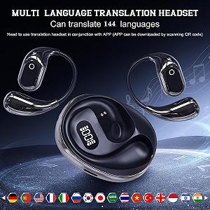 Навушники-перекладачі Bluetooth V5.4 з підтримкою 144 мов і звуком високої чіткості для подорожей і навчання synthetic.ua - Фото 1